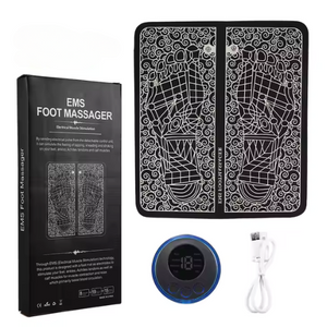 Tapis de Massage par électro-stimulations EMS, Rechargement USB, LED, multimode à intensité progressive.