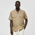 Chemise MNG en lin à coupe régulière