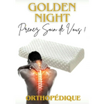 (GOLDEN NIGHT) OREILLER Cervical qui vous répare ! Orthopédique, Médical, Protection Optimale, Mémoire de Forme, Qualité Premium
