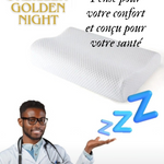 (GOLDEN NIGHT) L'Oreiller Cervical qui vous apaise ! Orthopédique, Médical, Protection Optimale, Mémoire de Forme, Qualité Premium