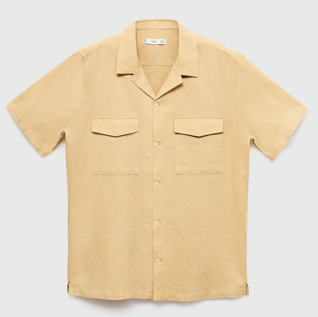 Chemise MNG en lin à coupe régulière