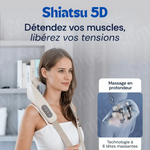 (SHIATSU 5D) Le Masseur Épaules Trapèzes, Cou Cervicales, Massage Chauffant Deluxe