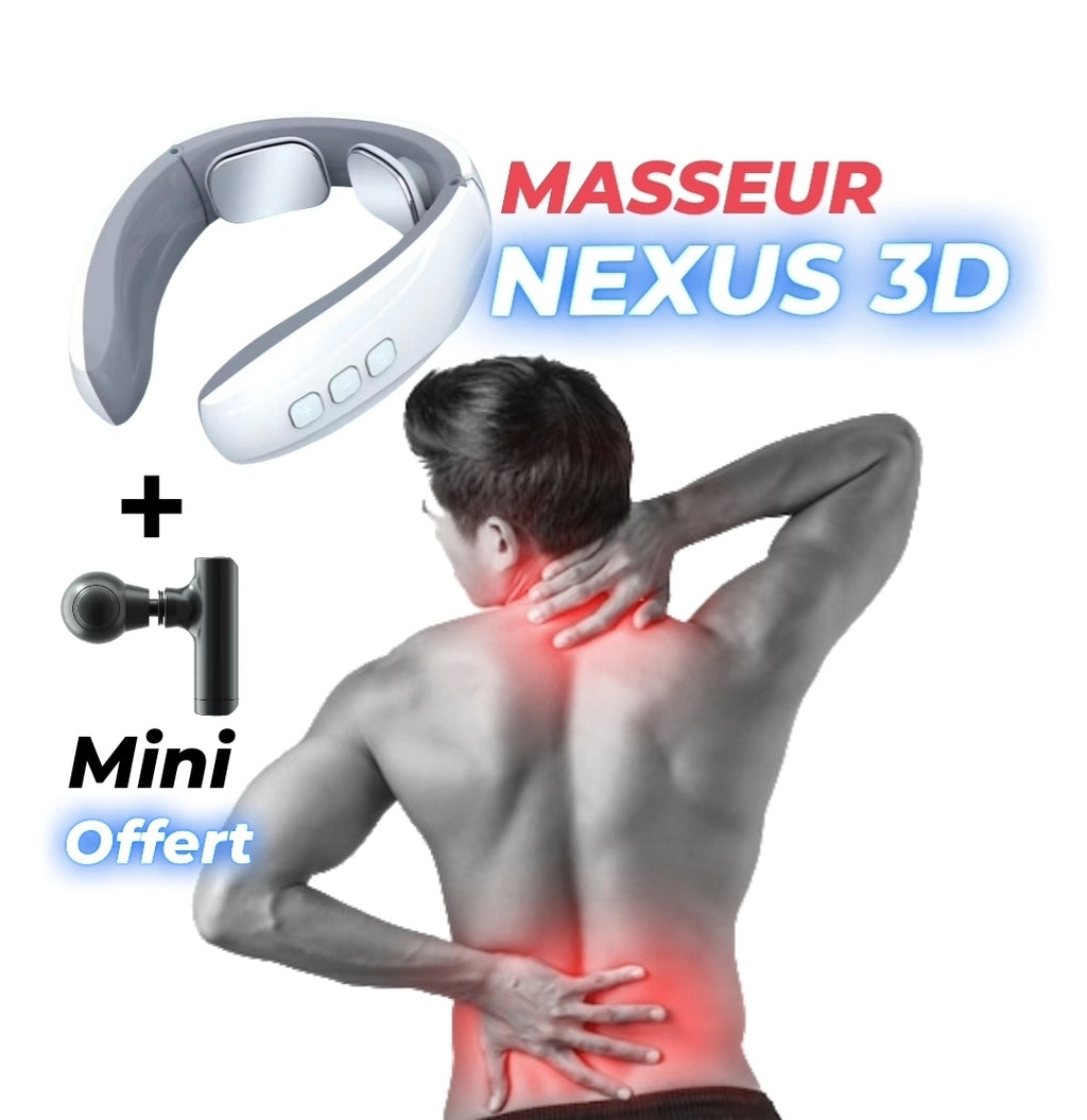 (NEXUS 3D)  Le Masseur cervical intelligent qui vous détend en un instant + Mini Pistolet Masseur *