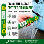 MASTIC ADHÉSIF POLYVALENT COLLE SILICONE ~ PRISE RAPIDE ~ FIXATION BETON ~ HAUTE QUALITÉ
