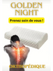 (GOLDEN NIGHT) L'Oreiller Cervical qui vous apaise ! Orthopédique, Médical, Protection Optimale, Mémoire de Forme, Qualité Premium