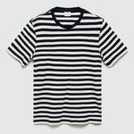 (T-Shirt MNG) regular-fit 100 % coton rayures, En Maille haute qualité