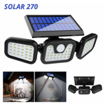 (SOLAR 270) Lampe Solaire à Éclairage LED, 270 degré, Capteur de mouvement, Économique et Moderne
