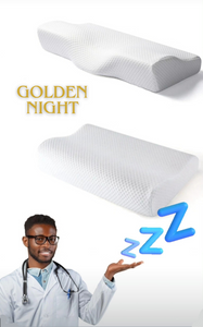 Oreiller Orthopédique Cervicales, Qualité Premium, Mémoire de Forme, Protection Optimale, Coussin GOLDEN NIGHT