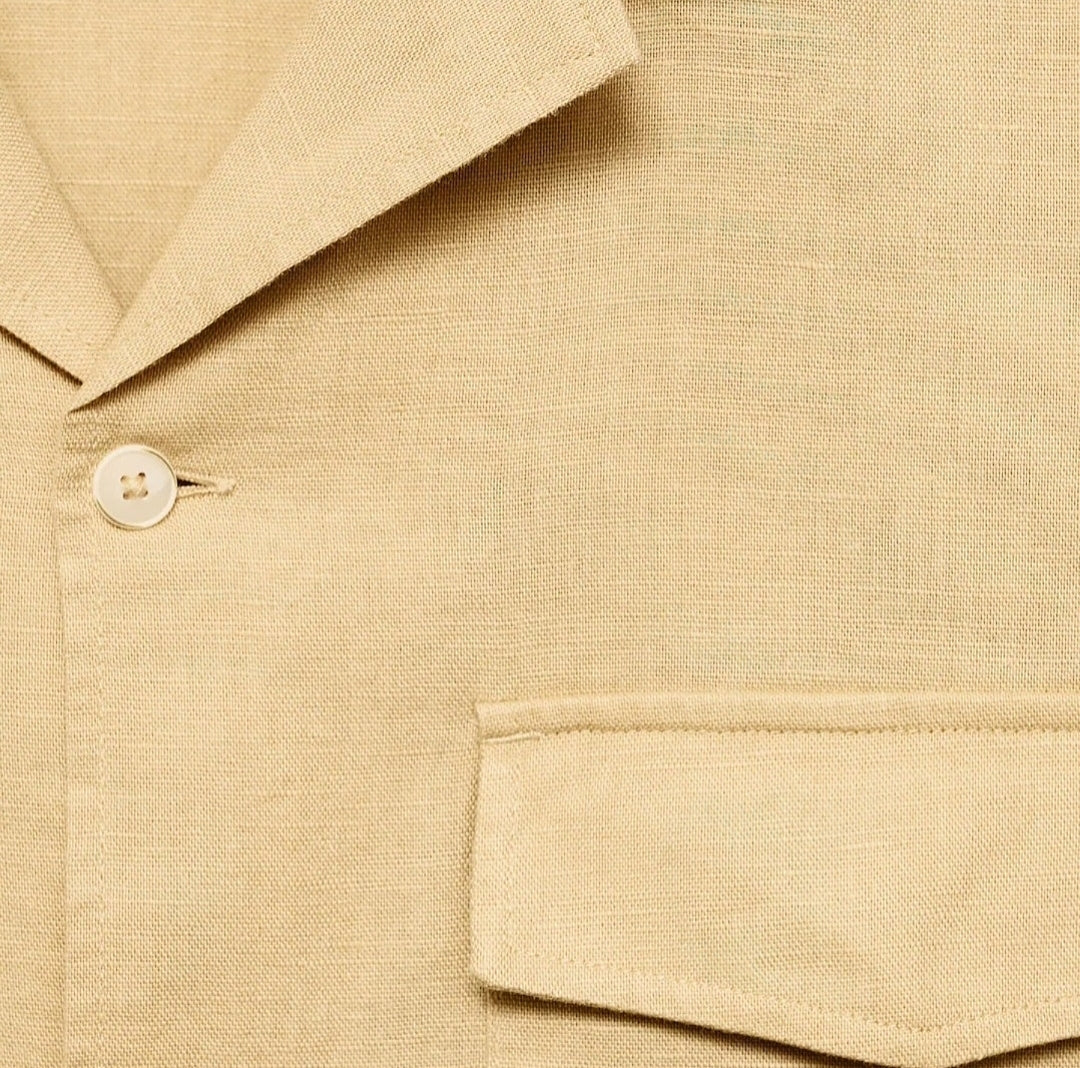 Chemise MNG en lin à coupe régulière