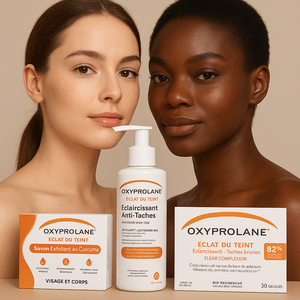 (OXYPROLANE FRANCE) Protocole éclat du teint, Gamme Complète, 3 en 1, Lait, Savon et Complètements