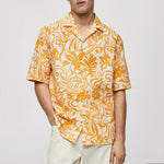 (Chemise MNG) Moderne coton texturée imprimée