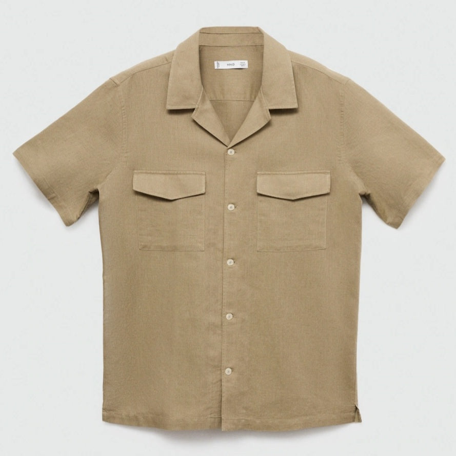 Chemise MNG en lin à coupe régulière