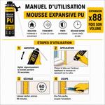 MOUSSE EXPANSIVE POLYURÉTHANE 750ml indispensable à la maison