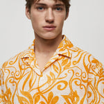 (Chemise MNG) Moderne coton texturée imprimée