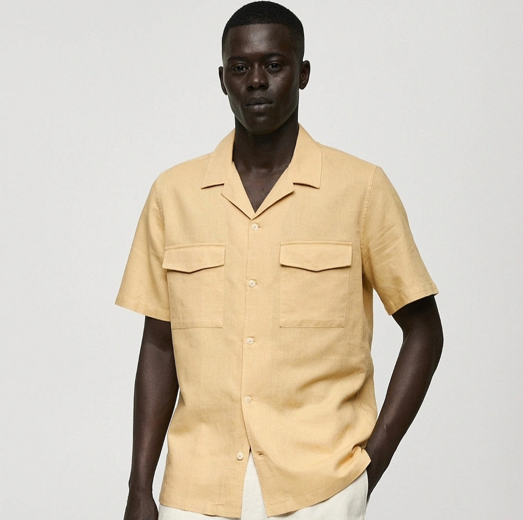 Chemise MNG en lin à coupe régulière