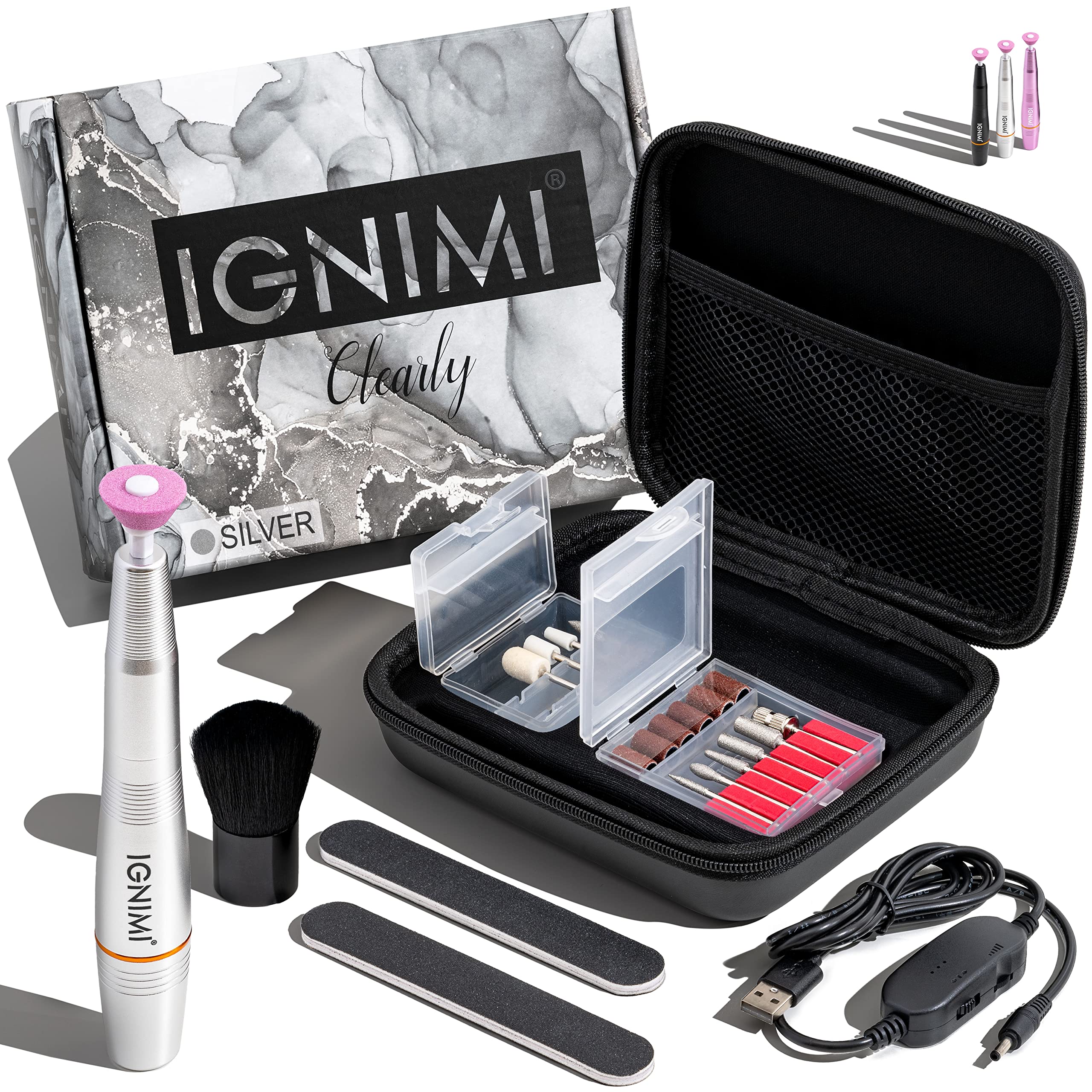 (IGNIMI) Kit PONCEUSE Onglerie Electrique Premium. Professionnalisme à portée de tous. Manucure, Pédicure