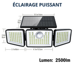 (SOLAR 270) Lampe Solaire à Éclairage LED, 270 degré, Capteur de mouvement, Économique et Moderne
