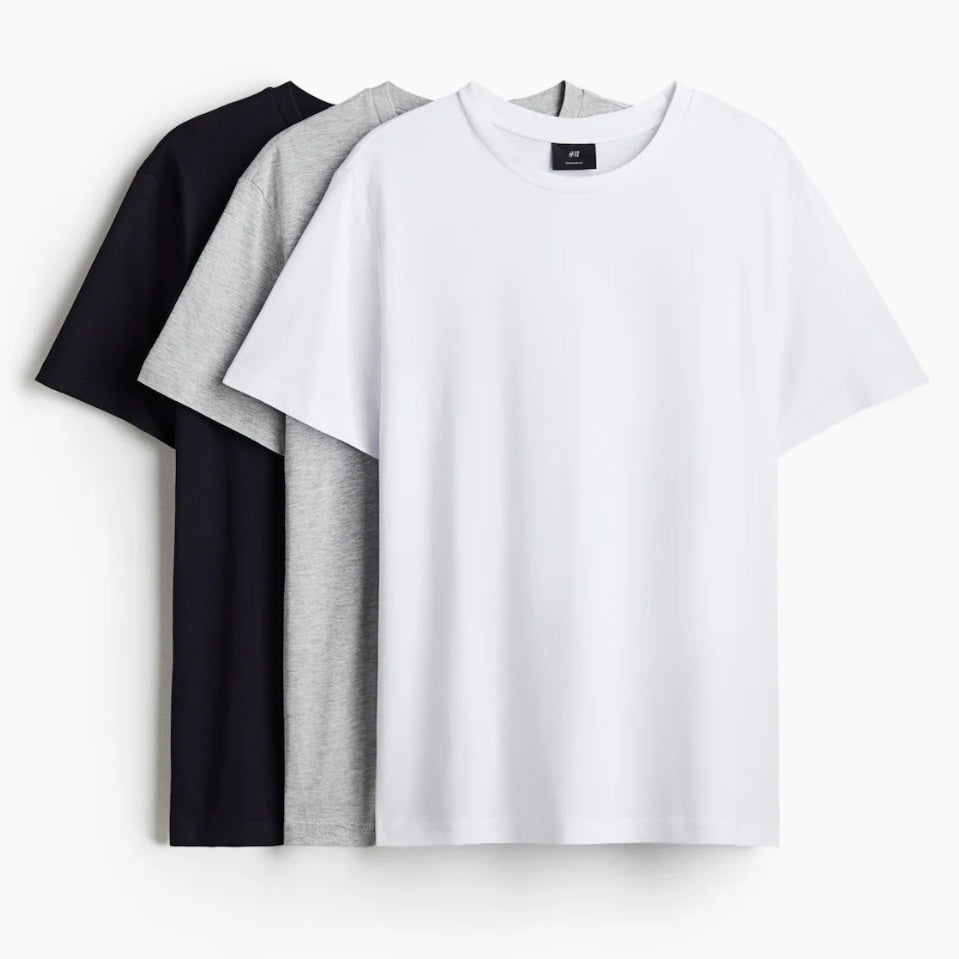 Lot de 3 T-Shirts Basics H&M  Regular Fit