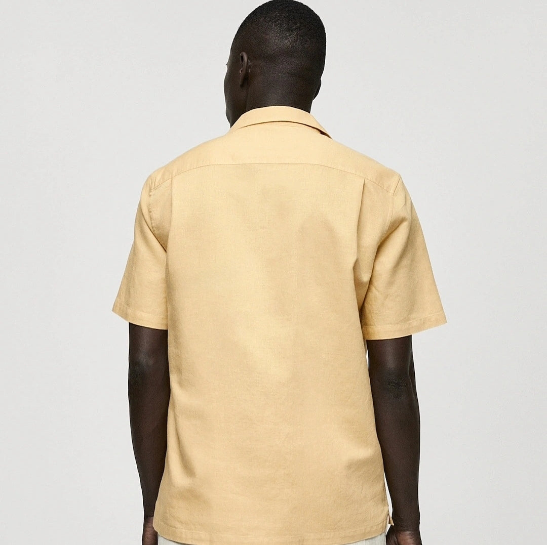 Chemise MNG en lin à coupe régulière